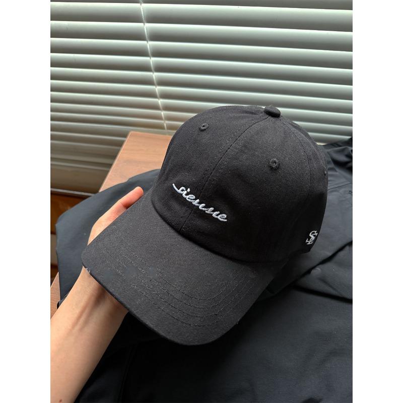 Simple and fashionable versatile letter embroidery baseball cap female couple casual big head circumference cap new hat