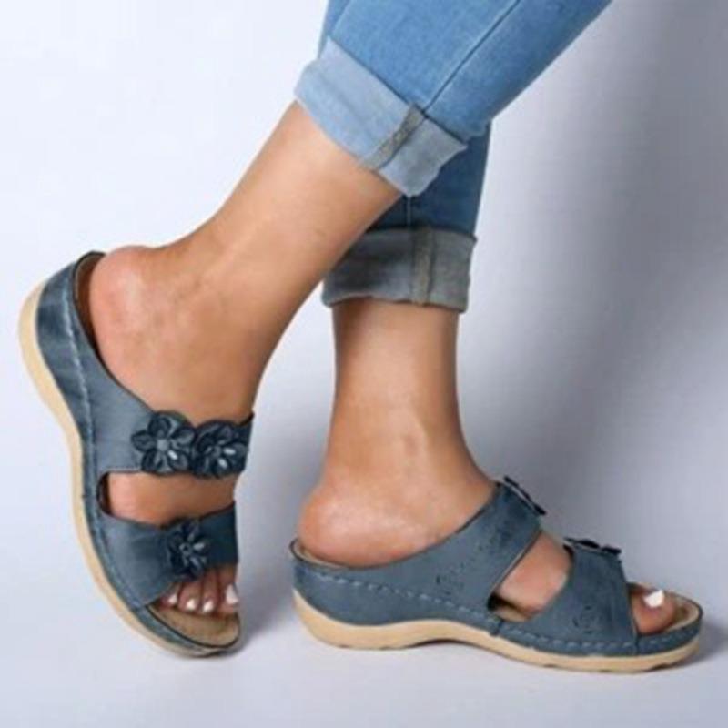 Summer new flower cool slippers women wish casual slippers women