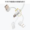 Sanwa Supply Kabel USB C do A Konwersja 2.0 Typ-C (z adapterem, PD60W, biały) KU-CCP60ACC10W