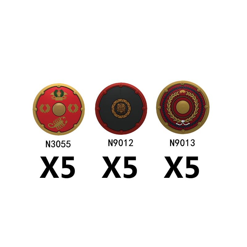 Medieval Military MOC Castle Knight Building Blocks Figures Accessories King Helmet Shield Flags Shoulders Armor Toy Gift N031