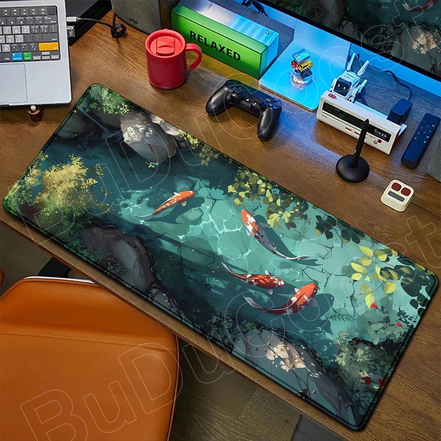 

Mousepad E-sports Non-slip Cute Plant Frog Mouse Mat Anime Kawaii Cartoon Mouse Pad Game Laptop Mat Large 900x400mm PC Desk Mats 600x300x2mm