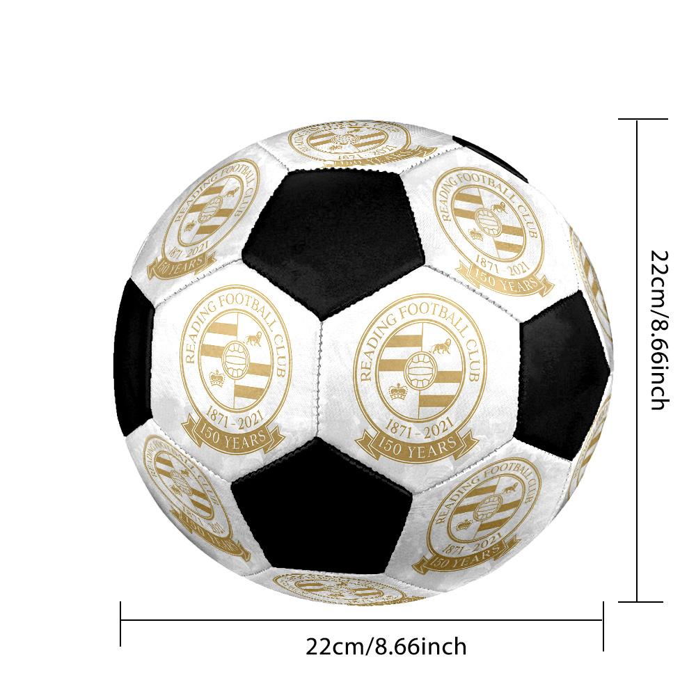 Pallone da Calcio Reading FC Colorato per Tutte le Età Cucito a Macchina PVC Pronto per la Competizione Resistente Ad Alto Rimbalzo.TAGLIA5