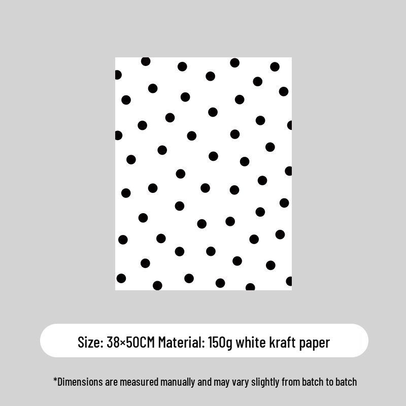 Korean Polka Dot Floral Gift Wrapping Paper - DIY Exquisite Bouquet Paper