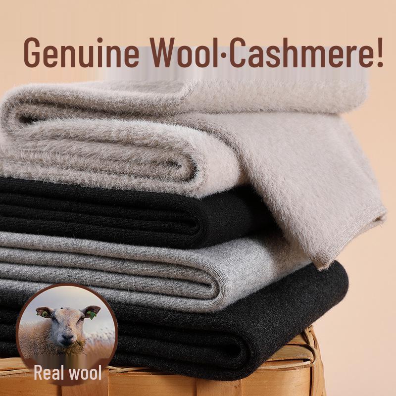 

Унисекс шерстяные брюки на флисовой подкладке - Очень толстый зимний базовый слой для защиты от холода и комфорта L