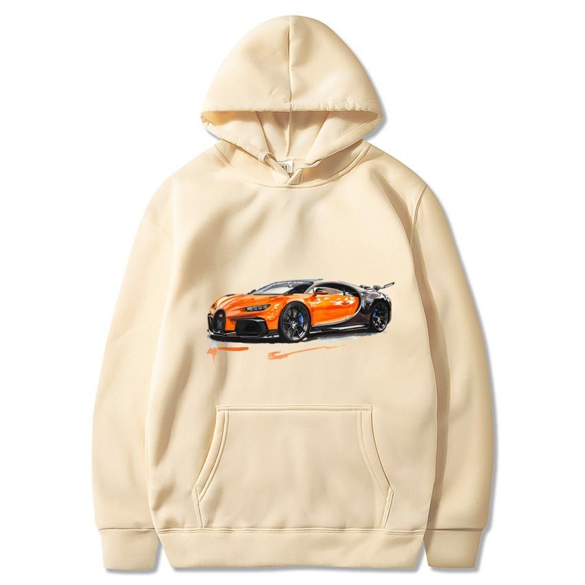 Autumn and winter sports cars, luxury cars, printed hoodies, men's and women's long sleeved streetwear, hip-hop warm hoodies