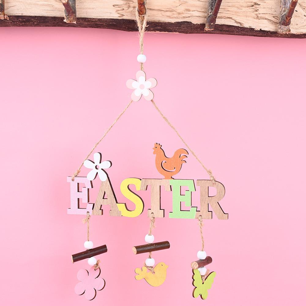 

Wooden Easter Letter Hanging Ornaments Charming Bird Decor For Festive Celebrations Wooden Easter Sign