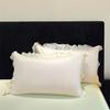 Premium feeling ice silk pillowcase pair 2025 new summer pillow liner cover wide edge lace pillowcase cover