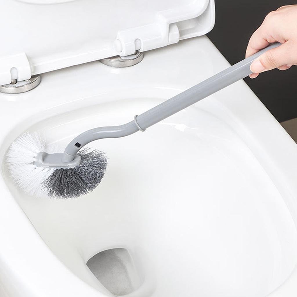S Shaped Toilet Brush Hanging Hole Space Saving Toilet Multifunctional Scrub Brush for Bathroom Household