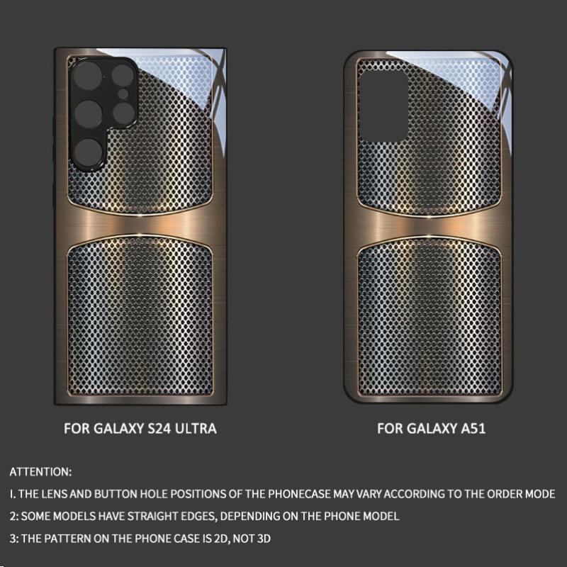 Brushed Metal Mesh fashion phone cases phone case mobile phones glass for Samsung Galaxy S26 S25 S24 S23 S22 FE Ultra Plus
