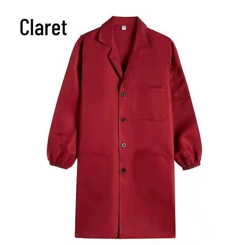 Unisex Dustproof Mechanic's Long Sleeve Work Coat - Wear & Dirt Resistant for Labor Protection