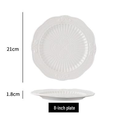 Abay Modern Europäisches Weißes Keramik-Dessertteller-Set