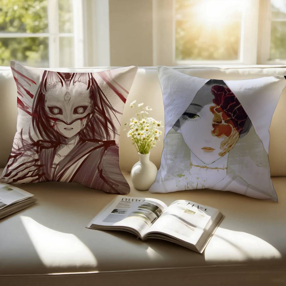 Game Si-ilent Hill F Pillow Case Sofa and Living Room Decorative Cushion Covers Dust-proof and Mite-proof Invisible Zipper