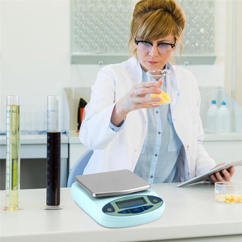 ABMH-Lab Scale 5000Gx0.01G, High Precision Digital Weighing Scale, Accuracy Digital Scale 0.01, 8 Ranges (200G-5000G) US Plug