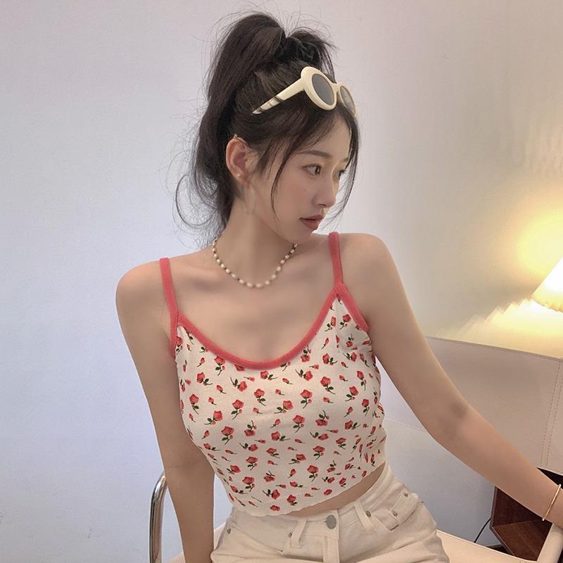 Pletené tílko pro ženy, pletené tílko, krátké tílko, dívčí pletené tílko bez rukávů, krátké tričko pro ženy