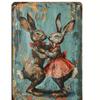 Metal Poster Wall Art, Easter Bunny Rustic Farmhouse Kitchen Decor