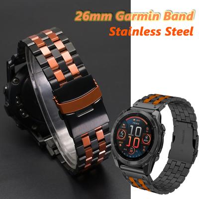 Quick Fit 26mm Stainless Steel Strap for Garmin Enix 8 Pro 7X Pro 51mm Quatix 8 Tactix 8 Wrist Band for Garmin Enduro 3 2 Correa