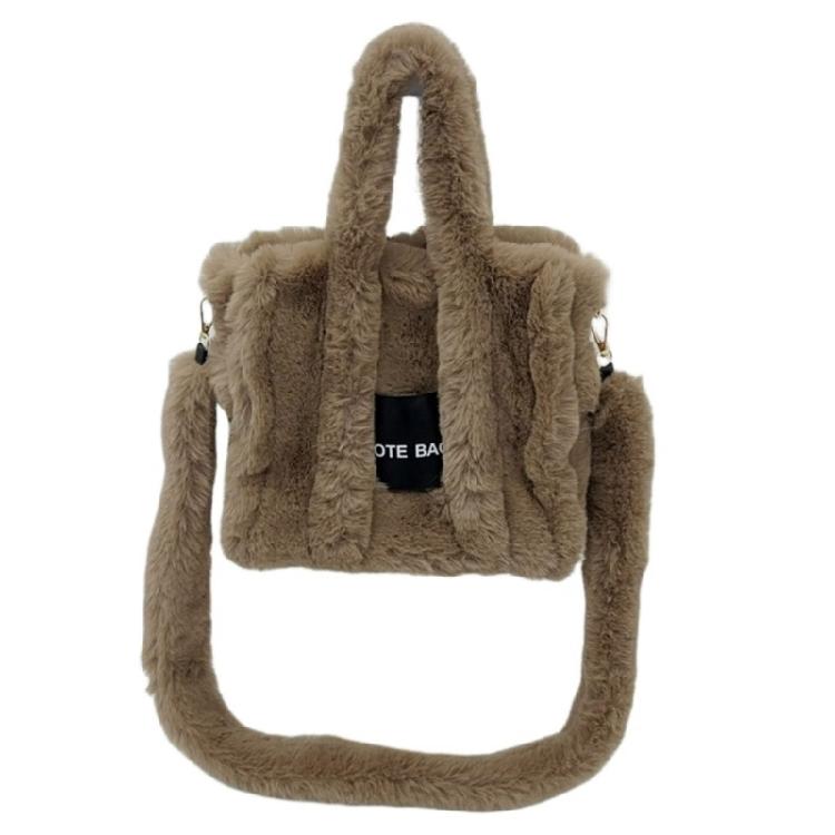 Womens Large Capacity Handbag Female Plush Messenger Bag Shoulder Crossbody Bag