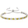 Hot-selling fashion 1mm intercolor zircon bracelet in Europe and America, high-end light luxury tennis bracelet, female spot