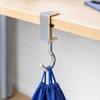 10pcs Detachable Table Hooks Non-Destructive Installation Steel Hooks Desk Hooks  School Dormitories