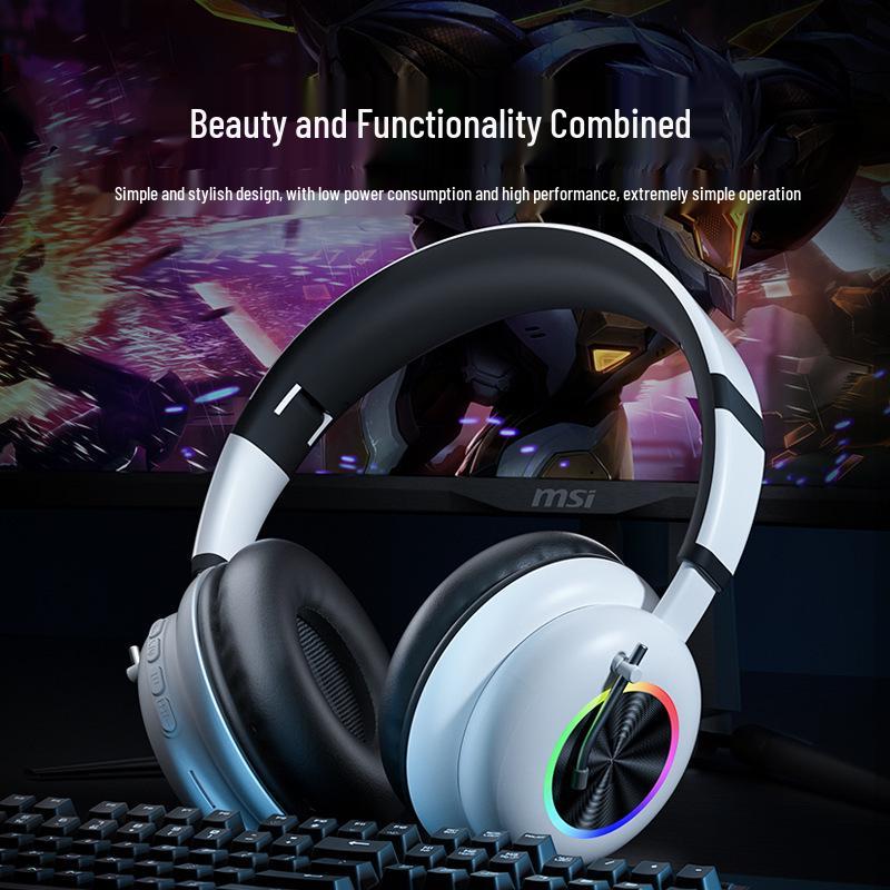 KE-29 RGB Bluetooth Over-Ear & In-Ear Retro Headphones