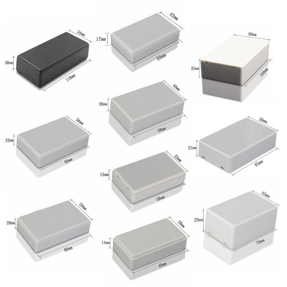 10 Sizes Plastic Instrument Case Black/White Electronic Project Box DIY Waterproof Cover Project Box For Power Supply Units