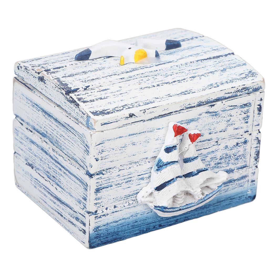 Small Wooden Storage Organizer Box Flip Open Type Vintage Jewelry Keepsake Case Home Decoration
