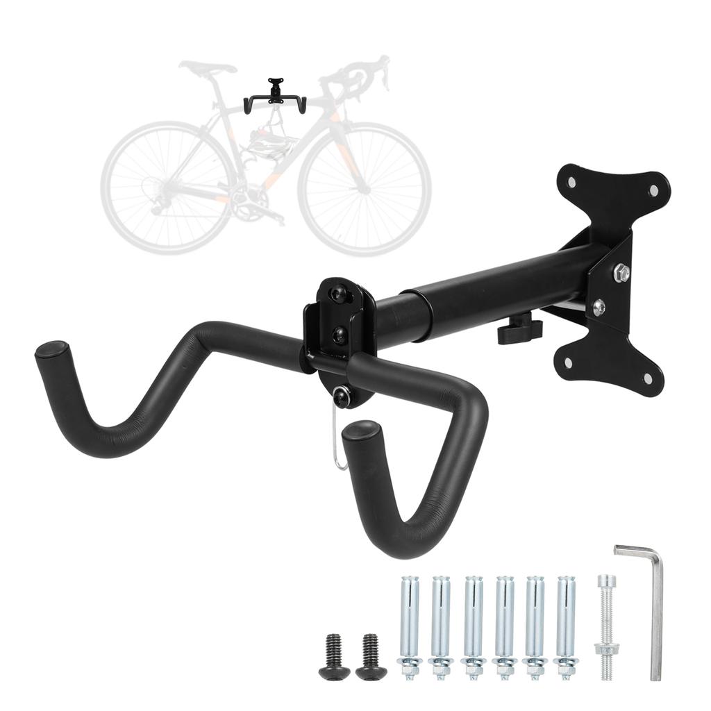Suport de perete pentru biciclete, aliaj de aluminiu, reglabil, cu cârlig, limită de greutate
