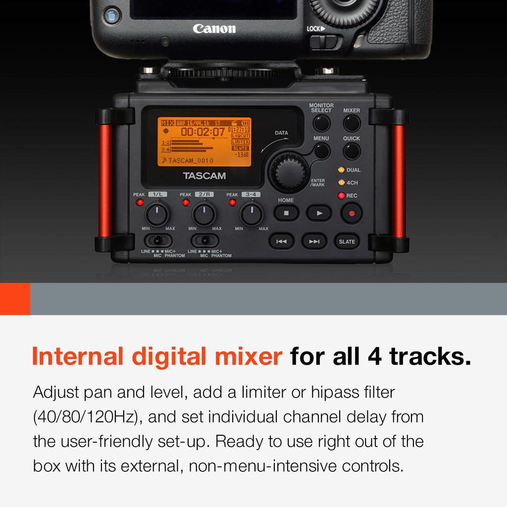 TASCAM Registratore DSLR Portatile DR-60D MKII Importazione Parallela