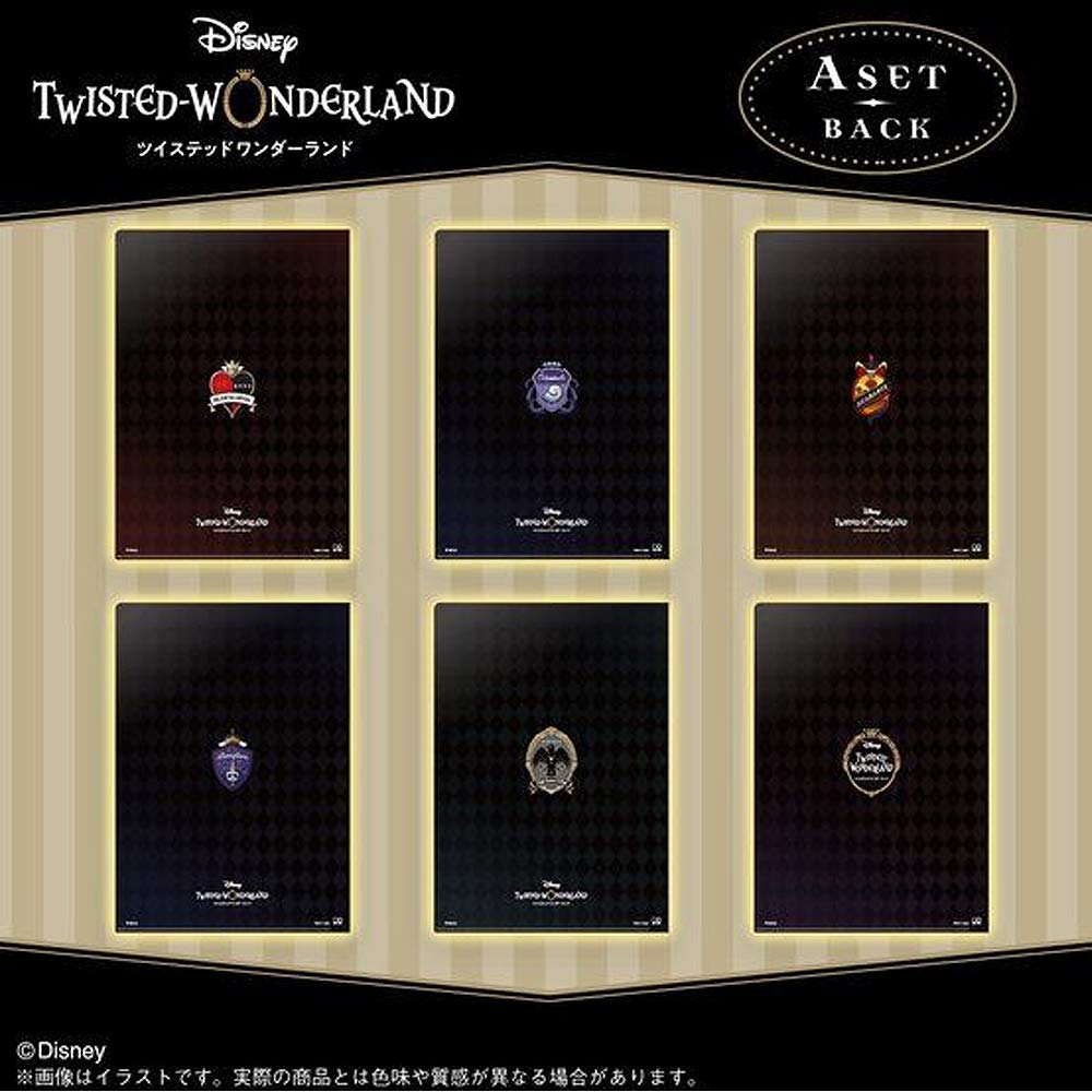 Disney Twisted Wonderland Clear File Set A Set of 6 Riddle Visual A Rosehearts/Azur Ashengrotto/Karim Al-Asim/Vil Schoenheit/Dear Crowley/Key