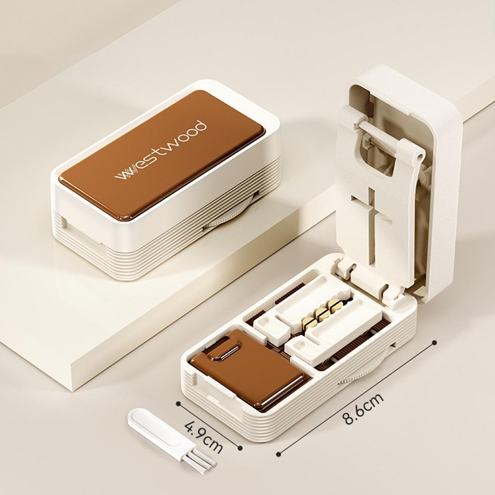 

Dustproof Quartering Pill Cutter Medicine Cutting Pill Crusher for Home&Travel білий