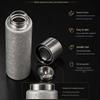 Large Capacity Pure Titanium Insulated Tea Cup with Steeping Separator - Elegant Design and Gift Box Included