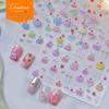 Tomoni Jelly Blue Pudding Glitter Nail Stickers - Super Cute Ice Transparent Nail Art Decals
