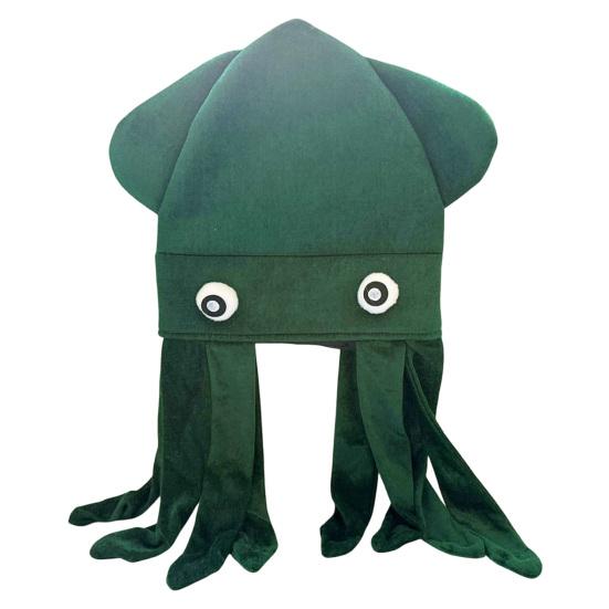 Unique Festival Party Gift Funny Octopus Hat with Tentacles, Creative Plush Cap for Cosplay Comic Exhibition Costume Gear and Photography, Novelty