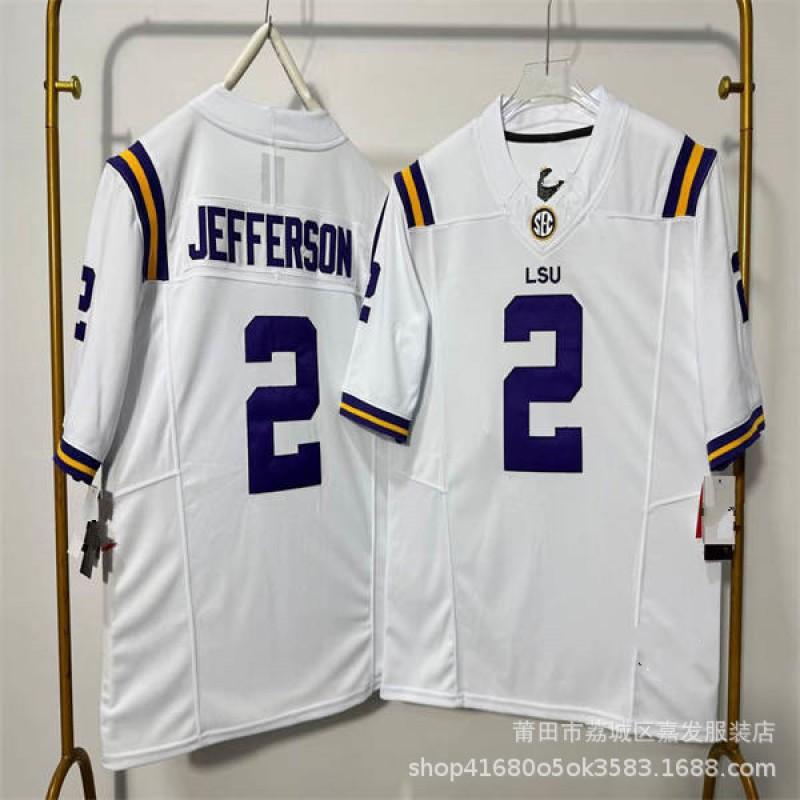 LSU Tigers NCAA College Football Practice Jersey Mens Cotton Sportswear Rugby Fan Wear Fall