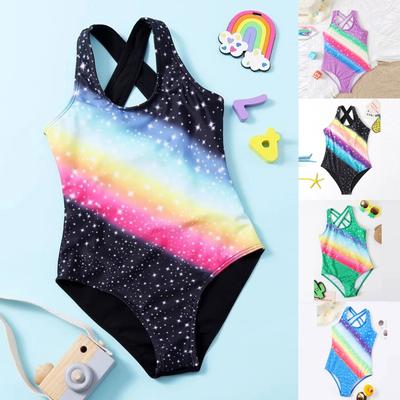 Girls Holiday Casual Printed Cute Sleeveless One-piece Swimsuit