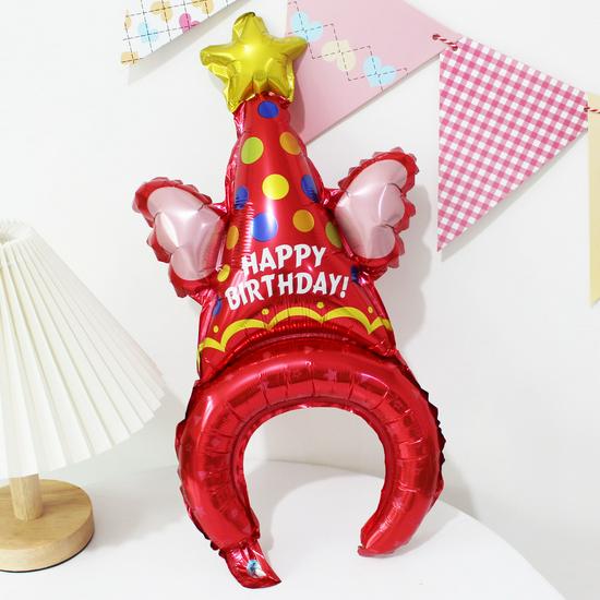 Colorful Large Birthday Cake Foil Balloon for Kids' Party Decoration and Photo Props