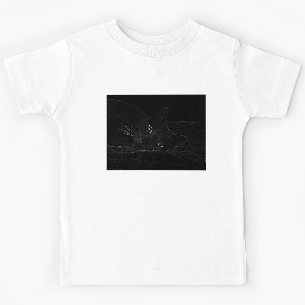 Cute Halloween Black Cat Kids T-Shirt 140
