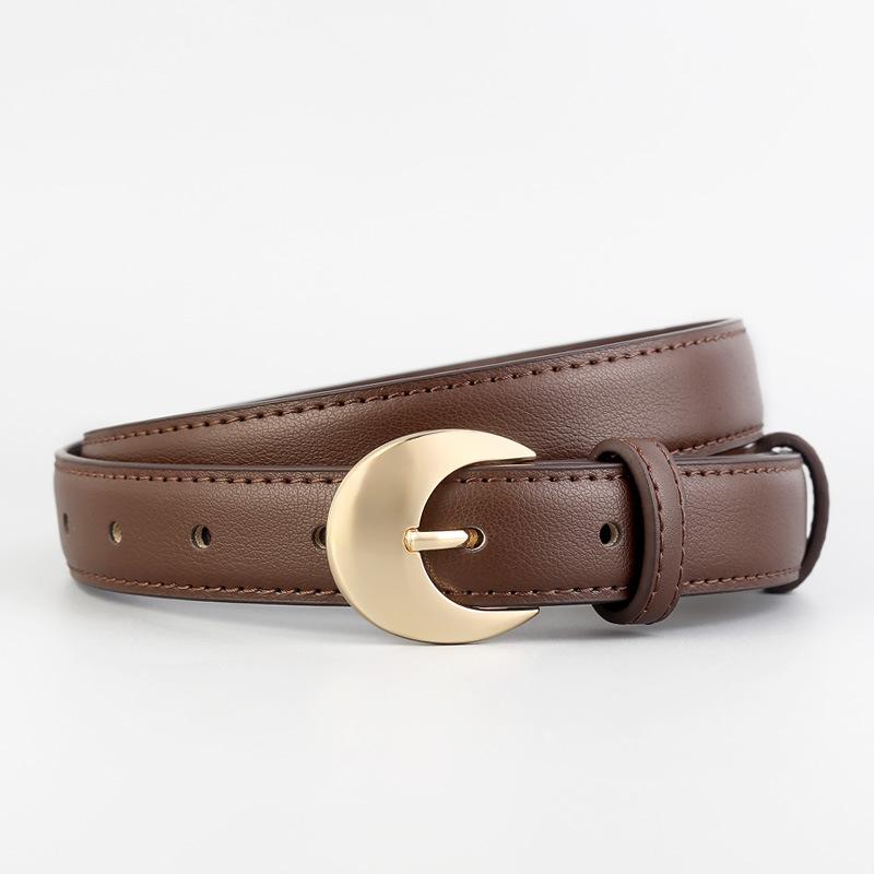 

Women High-Grade Genuine Cowhide Leather Belt, Casual All-Match Decorative Waistband for Jeans, 100cm 100cm