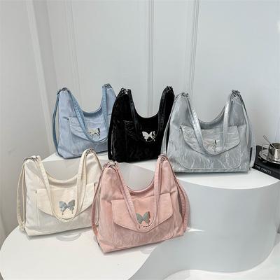 Nová korejská verze jarní personalizované ležérní velkokapacitní jednoramenná crossbody taška krásný jednoduchý batoh Niche