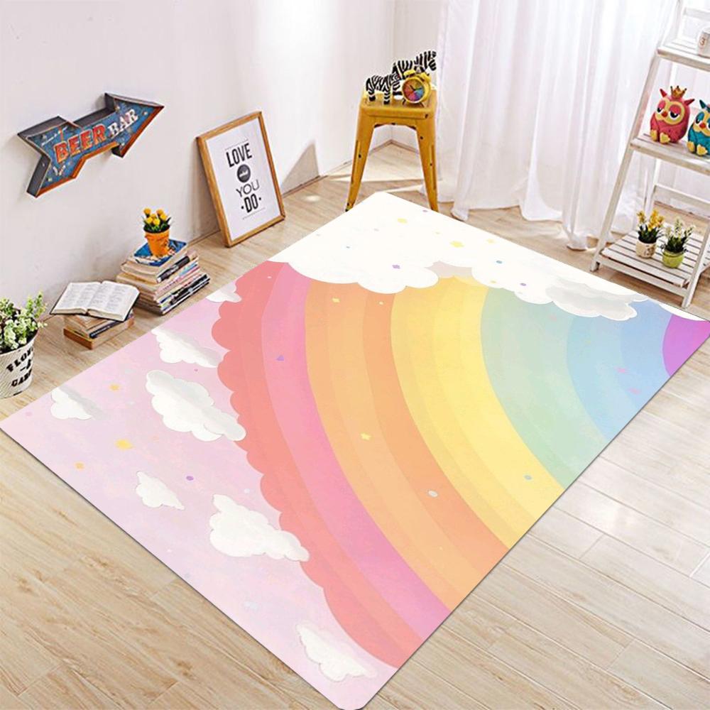 Rainbow Carpet Rug Turkish Gothıc Bohemian Area Living Room Sofa Bedroom Rustic Children Decor Rug Home Decoration Retro Carpet