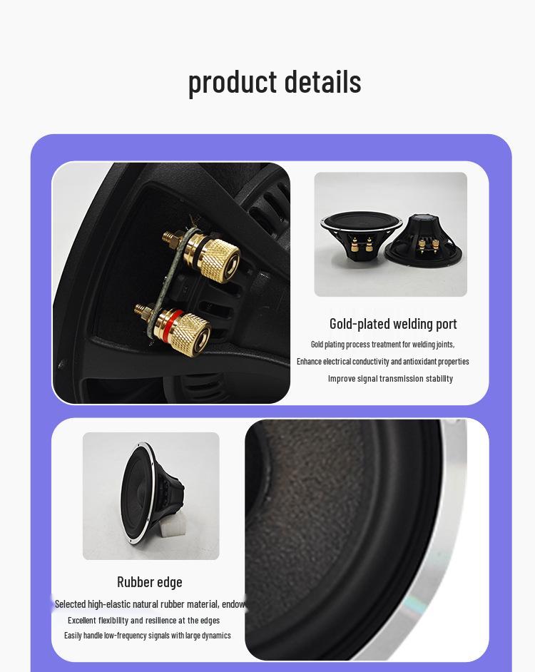 Aluminum Car Audio 6.5" Full-Range Two-Way Speaker System