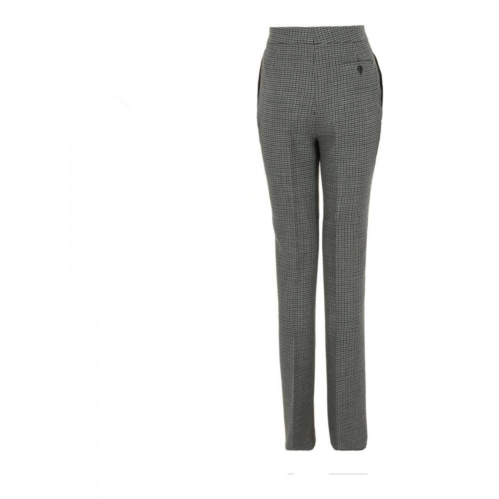 Salvatore Ferragamo Wool Houndstooth Trousers Multi