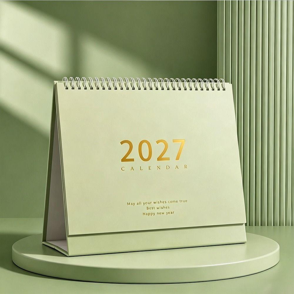 Tragbarer 2027 Desktop Schreibtischkalender Faltbarer Akademischer Planer Bürobedarf