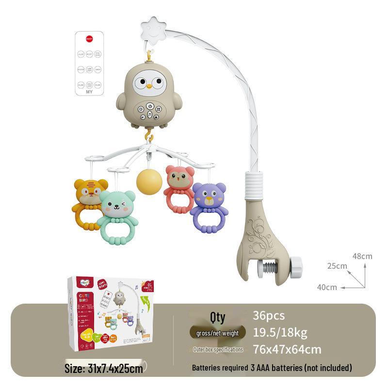 Multifunctional Rotating Music Crib Mobile – Soothing Toy for Newborns