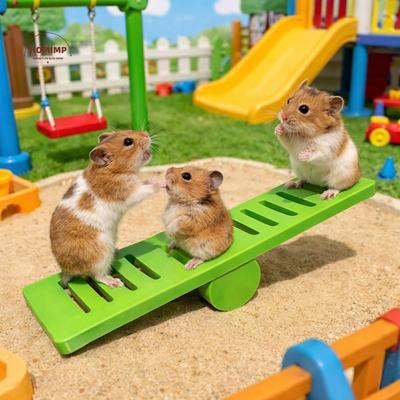 Funny Plastic Hamster Seesaw Toy Puzzle Colorful Small Animal Toys Creative Pet Cage Toy Pet Sport Exercise