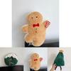 Christmas Plush Pillow With Cartoon Gingerbread Man Design For Holiday Decor And Gifts