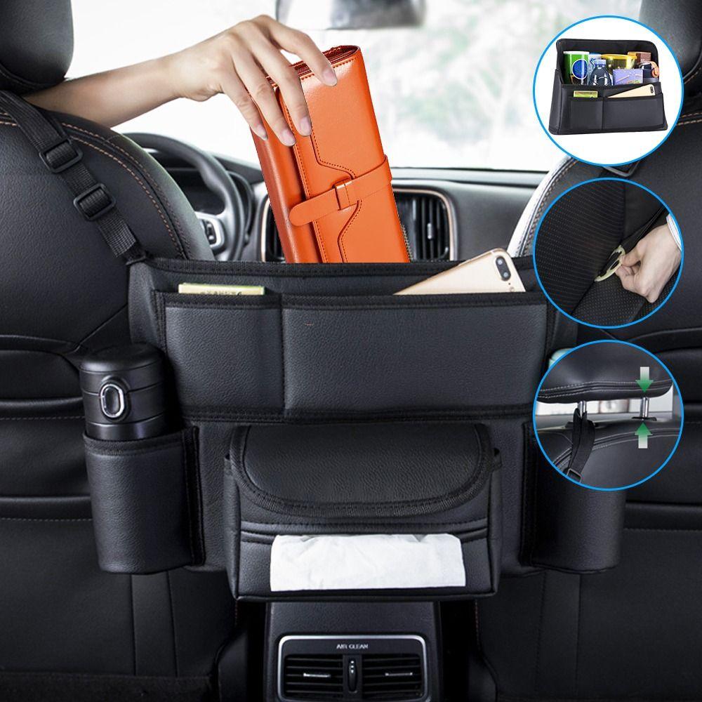 Gap Filler Bag Seat Middle Hanger Storage Bag Leather Car Handbag Holders  Front Seats Gap Storage