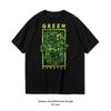 Grünes Monster T-Shirt Baumwoll-T-Shirt Unisex Erwachsene Paar Streetwear-Oberteile T-Shirt Kurzarm Lässig