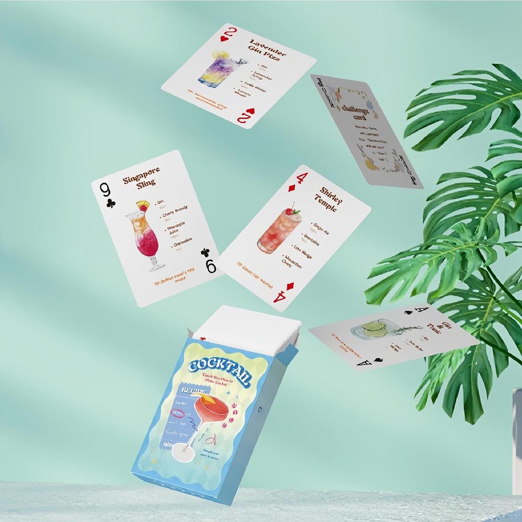 Cocktail Themed Card Games Novelty Colorful Collectible Adult Party Card Games For Holiday Festival Activities Night Birthdays
