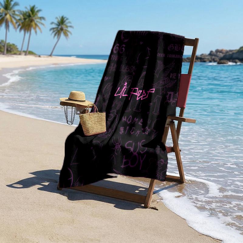 Neon Style Lil Peep Fashion Beach Towel: Ideal for Summer Adventures Soft, absorbent and quick drying suitable for swimming and bathing